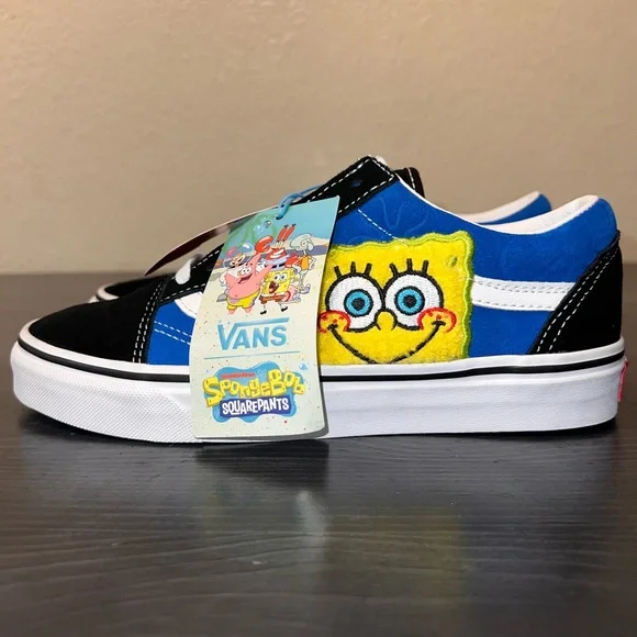 Vans X Spongebob Squarepants Old Skool Sneakers Size 6 - Picture 1 of 14